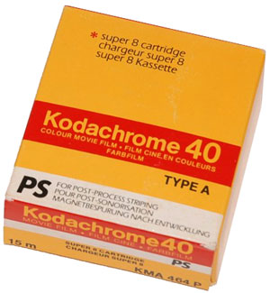 Kodak FILM KODACHROME 40 SUPER 8 CARTRIDGE COULEUR CHARGEUR SUPER 8 KODAK 