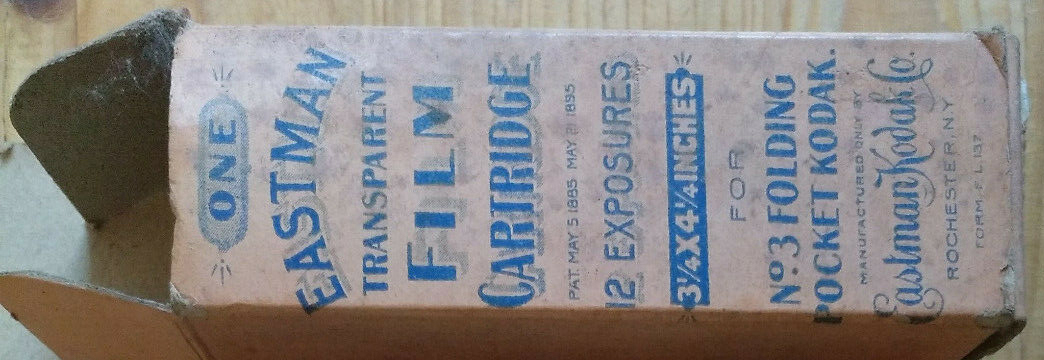 Unopened Eastman Transparent film, expired 1903, exposed in 2021